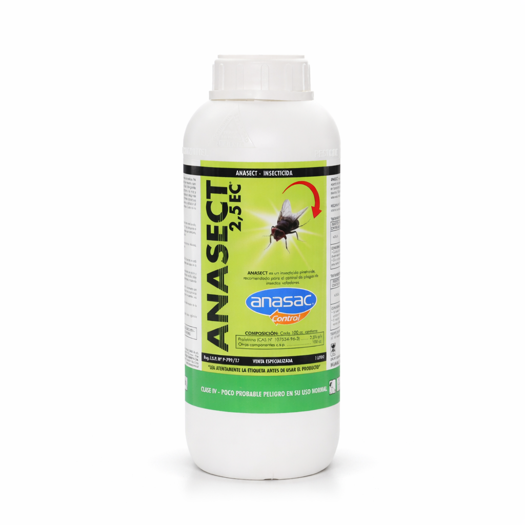 Insecticida líquido Anasect 2.5 EC 1 L.