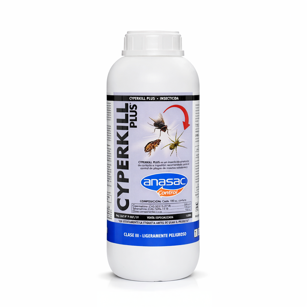 Insecticida líquido Cyperkill Plus 1 L.