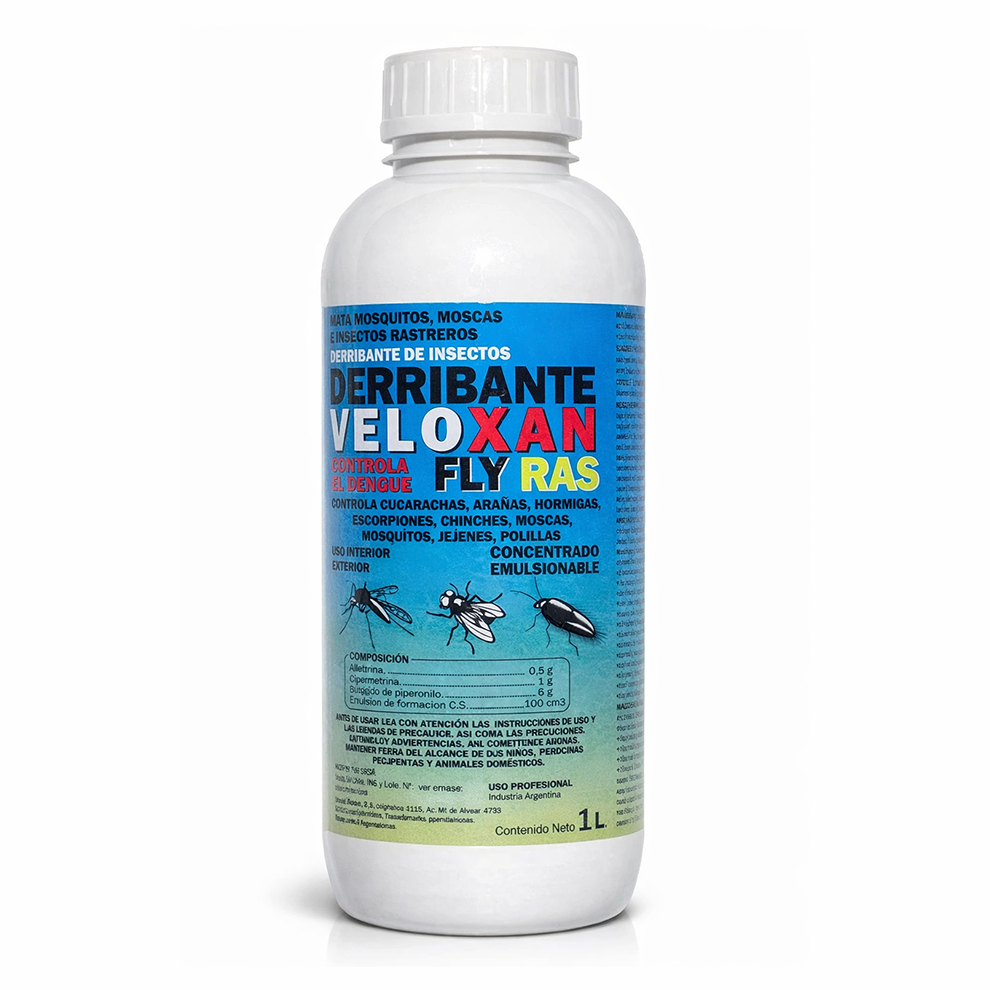 Insecticida líquido Veloxan Derribante Fly Ras 1 L.
