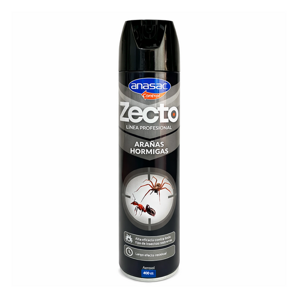 Insecticida Zecto Arañas y Hormigas aerosol 400 CC.