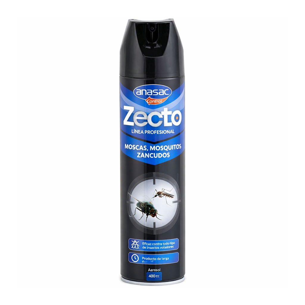 Insecticida Zecto Moscas y Zancudos aerosol 400 CC.