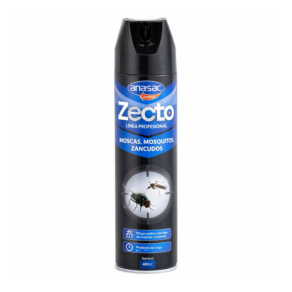 Insecticida Zecto Moscas y Zancudos aerosol 400 CC.