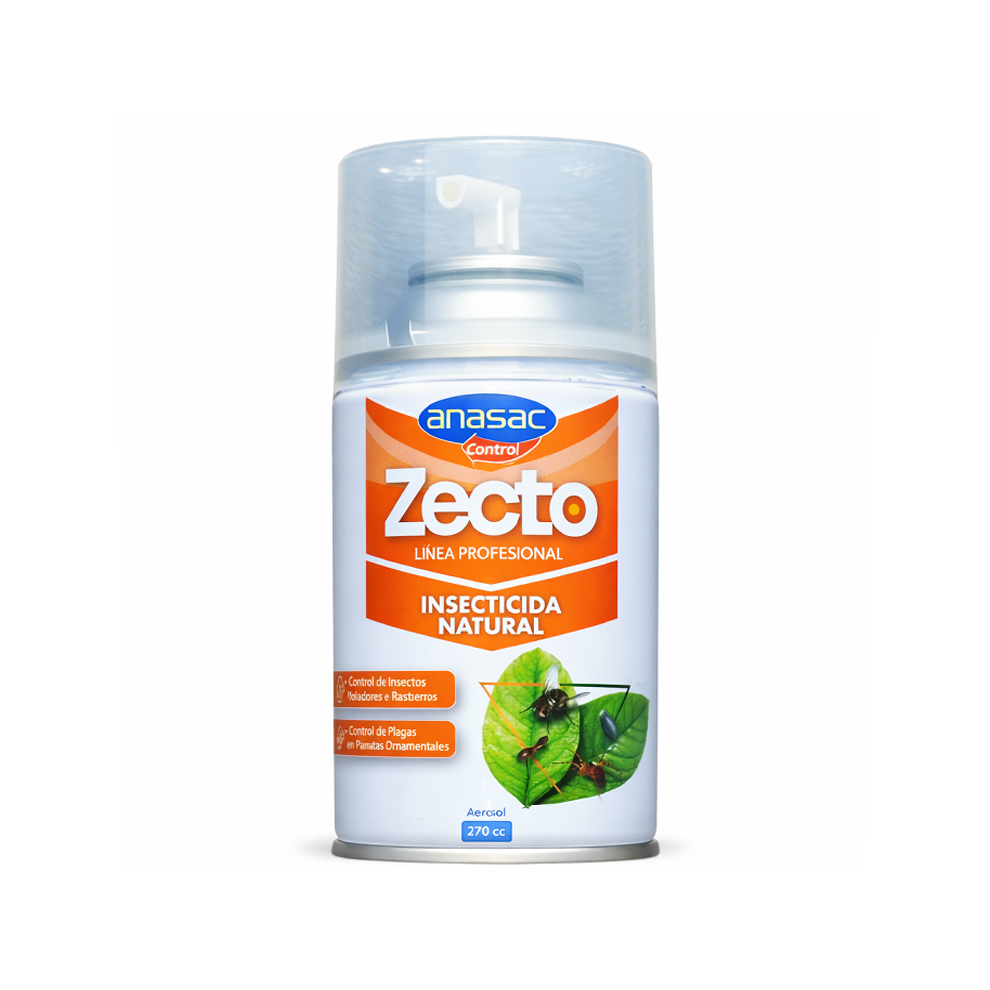 Insecticida natural Zecto aerosol recarga difusor 270 CC.