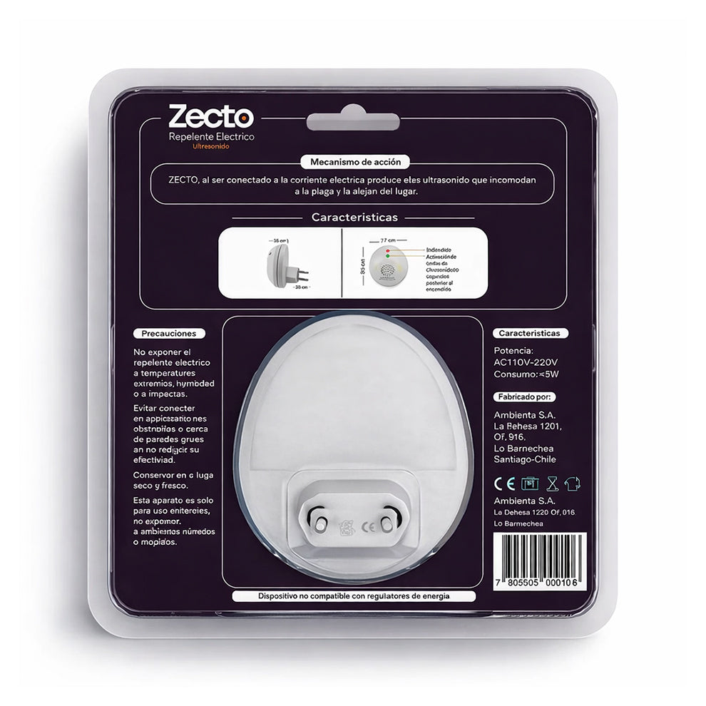Repelente de moscas eléctrico Zecto